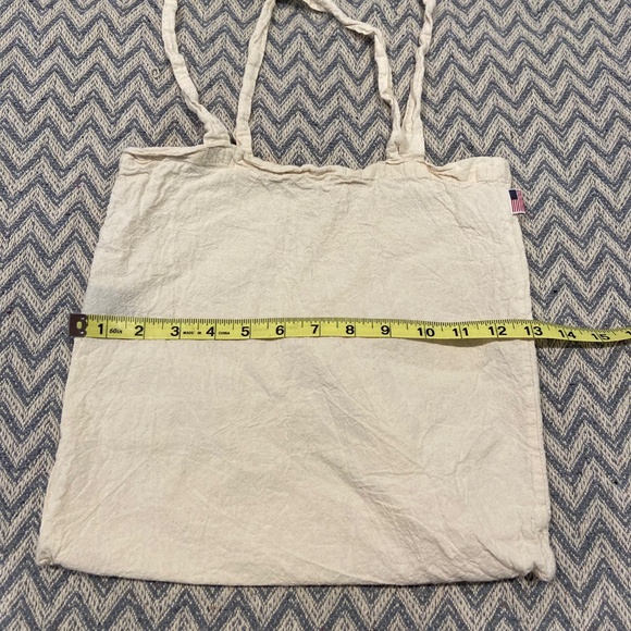 Brandy Melville Natural Canvas Tote Bag – 13" x 12" – Made in USA - Picture 3 of 5